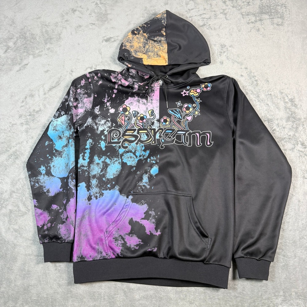 LSDREAM  Hoodie Black Galaxy Splatter Medium Psychedelic Graphic Rave